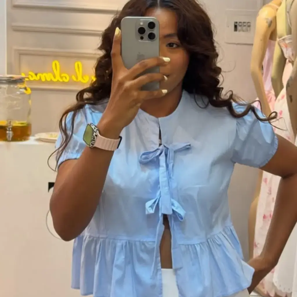 Blusa Baby Blue Bow