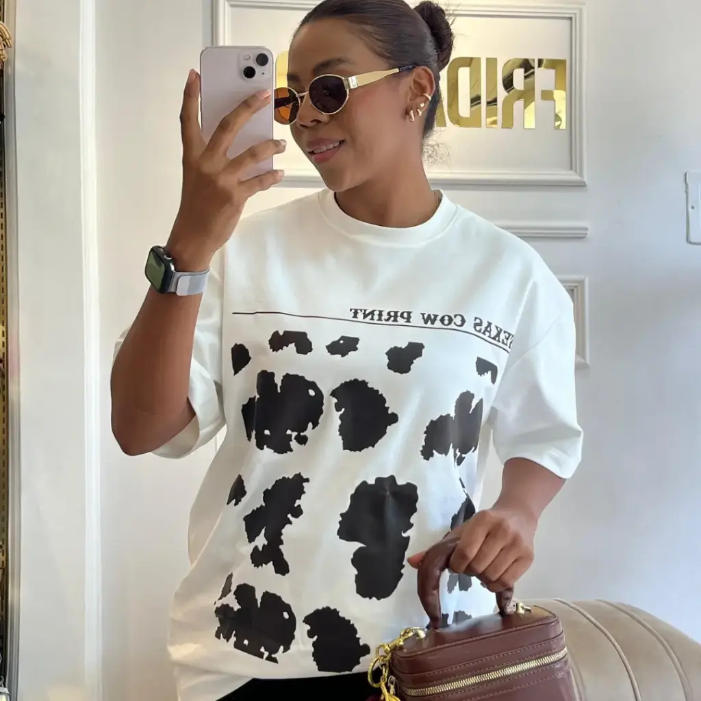 Camiseta Oversize Texas Cow Print